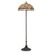 Meyda  17534 Stained Glass /  Three Light Floor Lamp - MultiColor