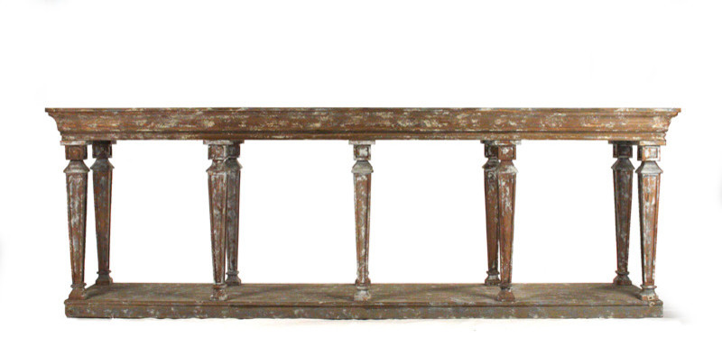 Colin Console  Distressed Umber Brown   French Country   Console Tables   by HedgeApple  Houzz