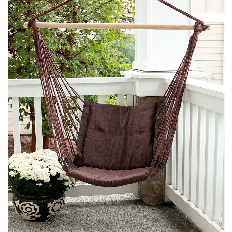 Actifo Dark Brown Recycled Cotton Garden Swing Chair