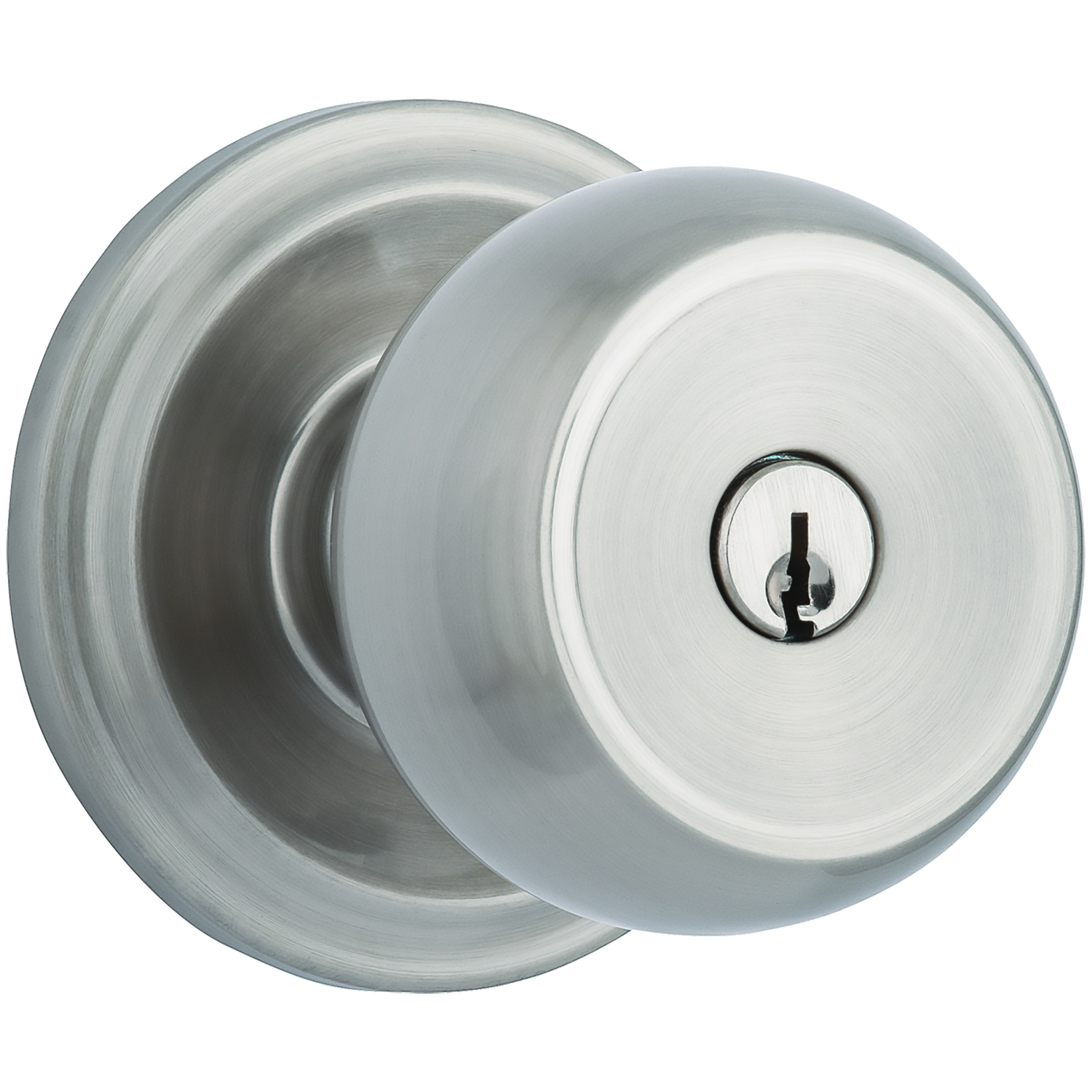 Brinks Push Pull Rotate Stafford Satin Nickel Single Cylinder Lock KW1 1.75 in.