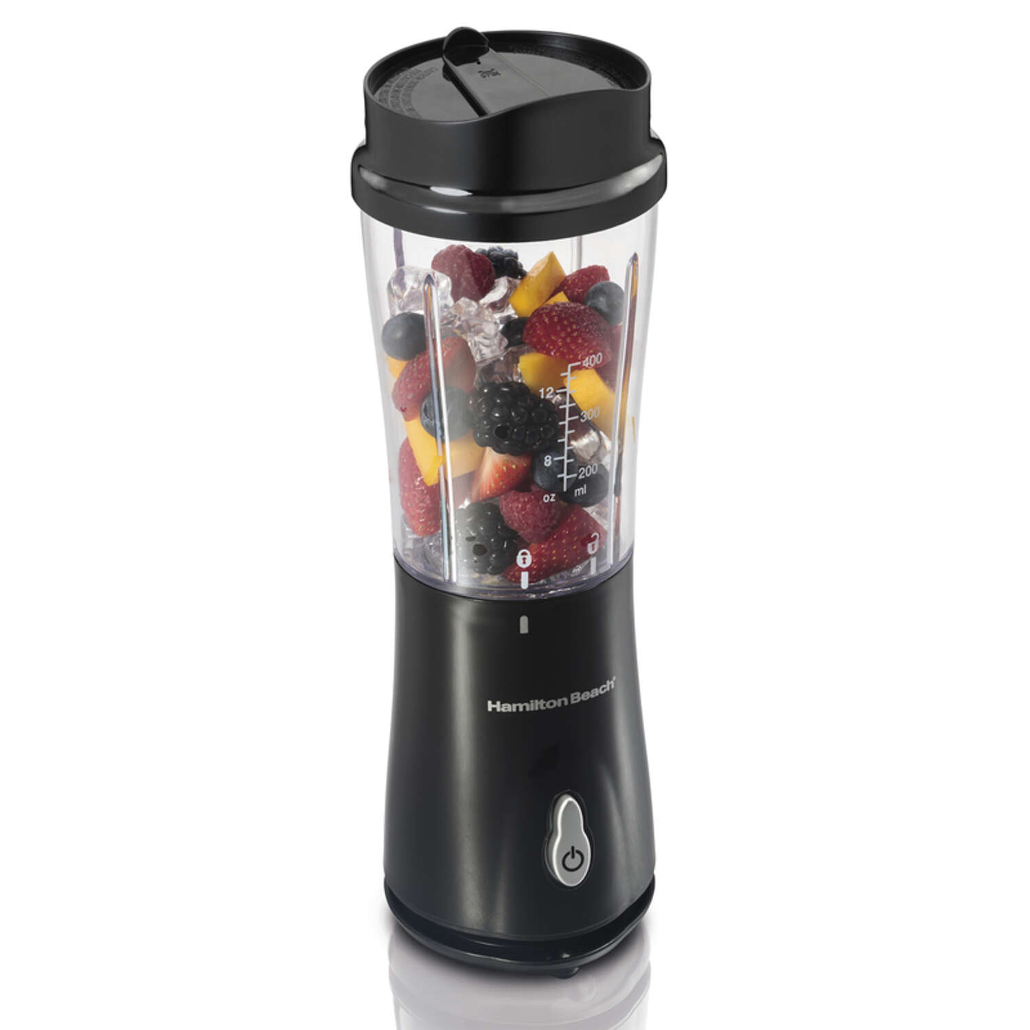 Hamilton Beach Black/Clear Plastic Blender 14 oz 1 speed