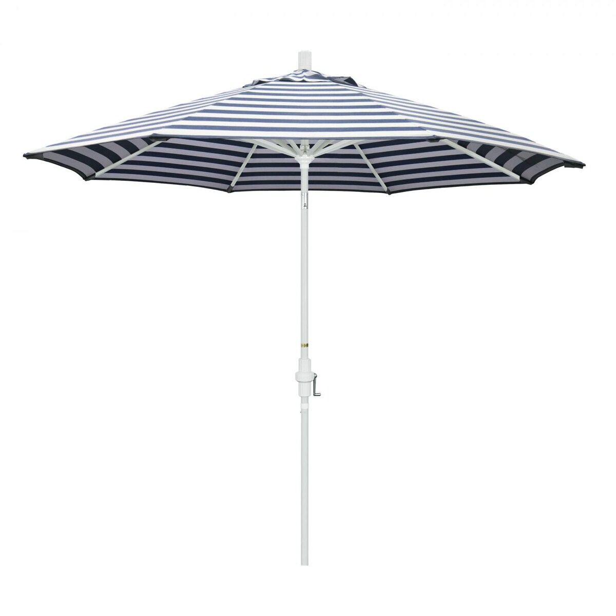 California Umbrella Golden State Series 9 Ft Octagonal Aluminum Collar Tilt Patio Umbrella W/ Crank Lift