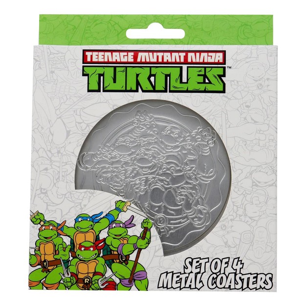 Fanattik Teenage Mutant Ninja Turtles Embossed Metal Coasters Set Of 4