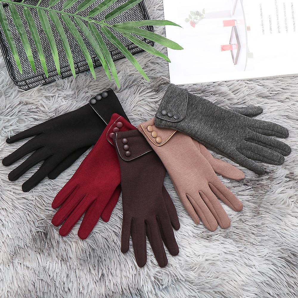 Winter Warm Gloves Women Touch Screen Fleece Lined Thermal Mittens Outdoor Driving Ski Windproof Gloves Thick/thin