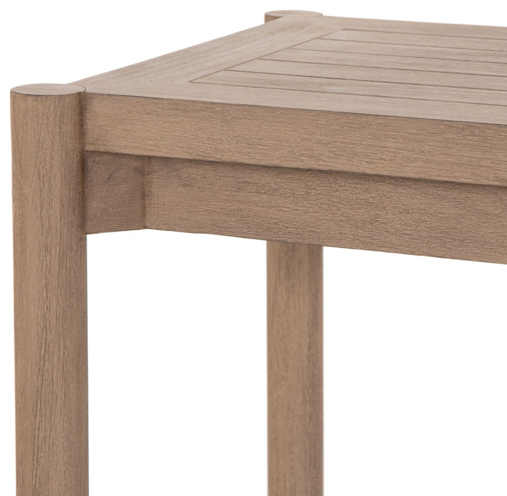 Nelson Washed Brown Outdoor End Table   Transitional   Outdoor Side Tables   by Zin Home  Houzz