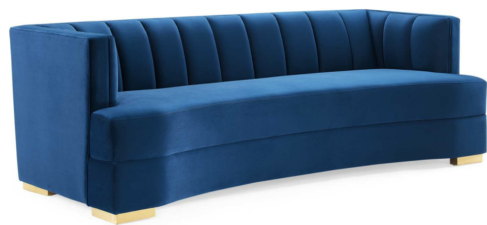 Ingmar Channel Curved Sofa   Contemporary   Sofas   by HedgeApple  Houzz