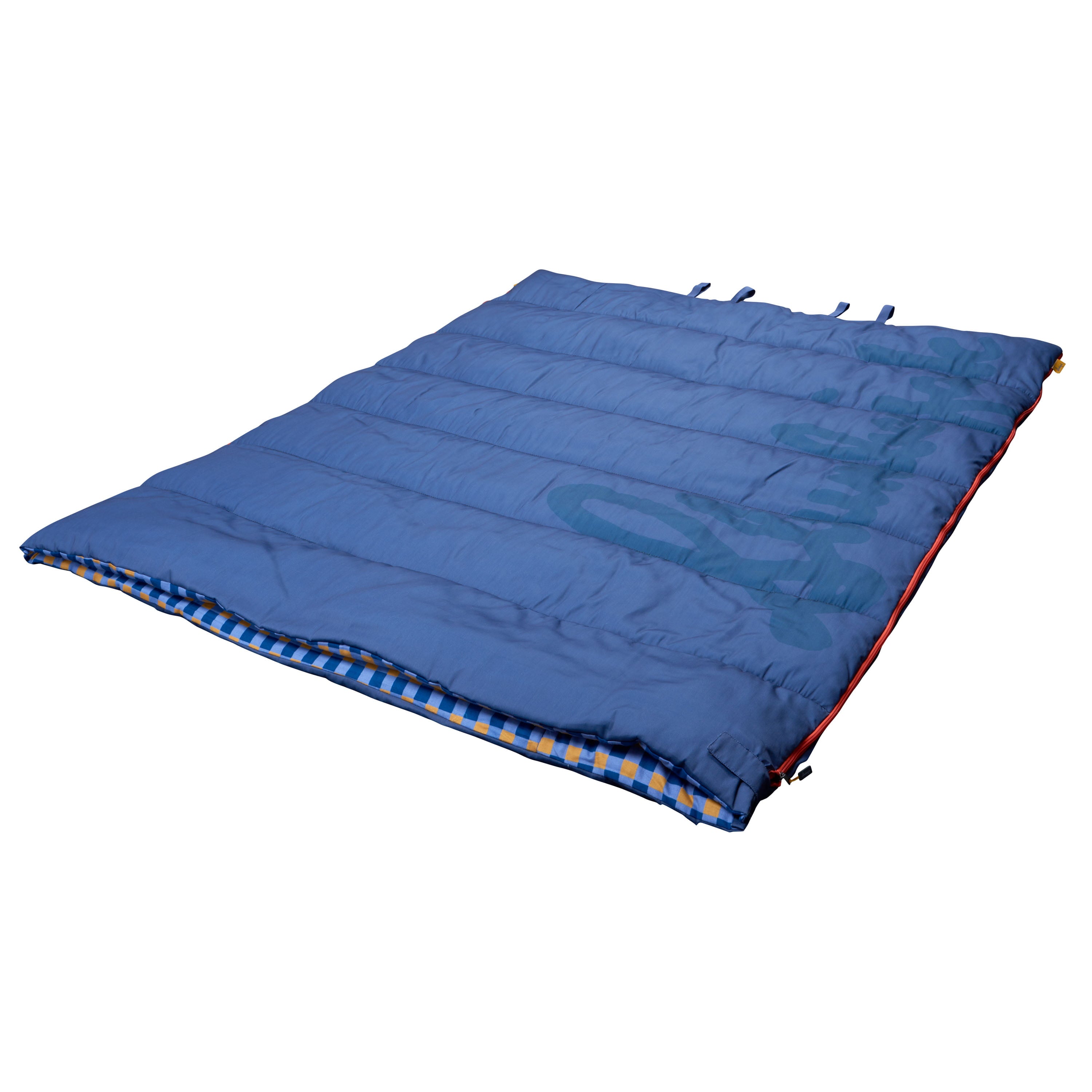 Slumberjack Grand Lake 30-Degree 2 Person Deluxe Sleeping Bag, Blue, 70"x80"