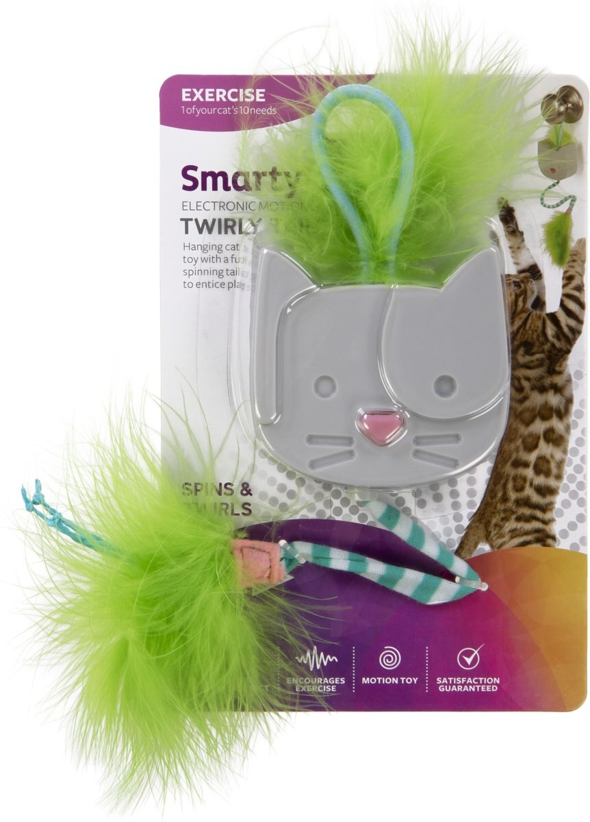 SmartyKat Twirly Tail Hanging Electronic Teaser Cat Toy