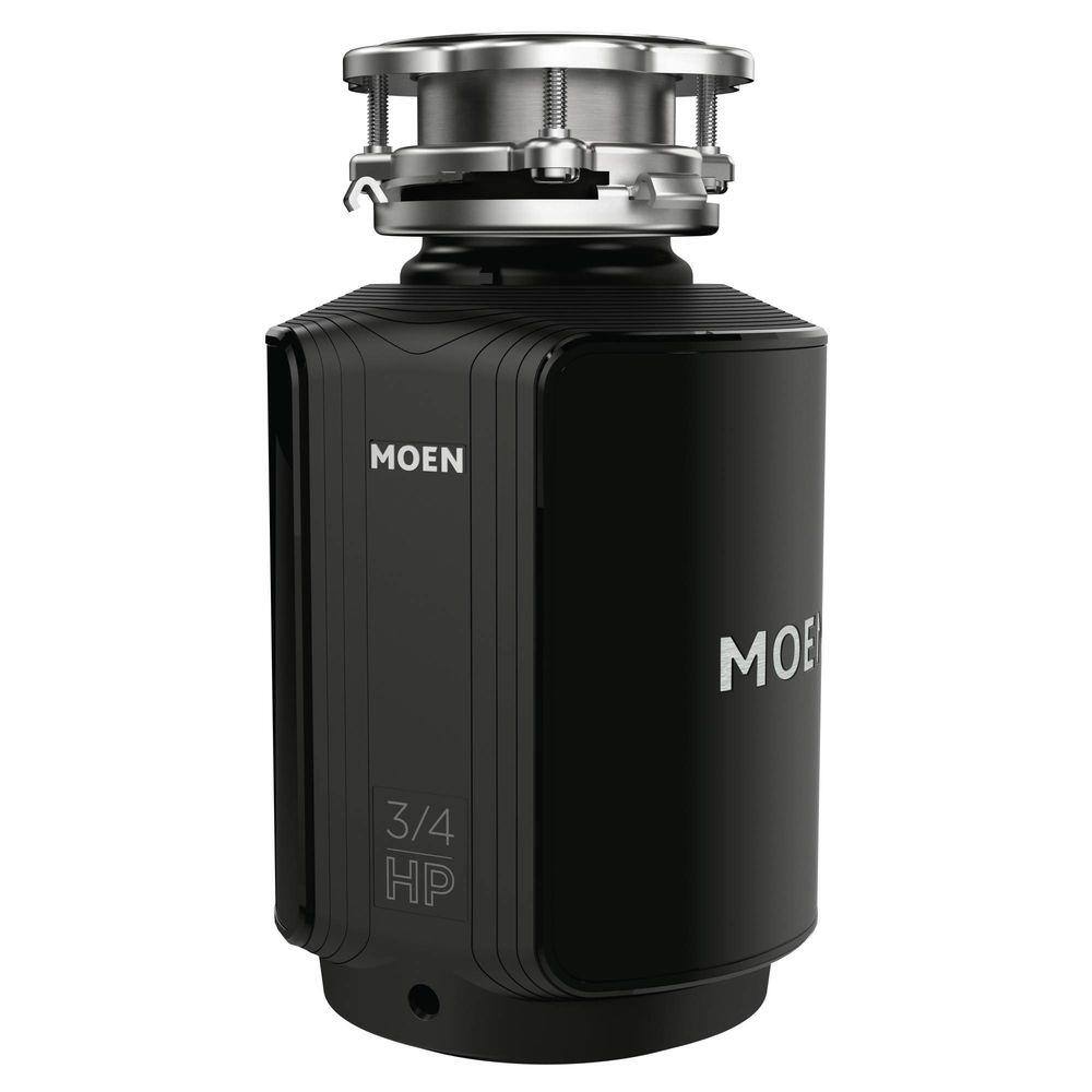 MOEN Host Series 34 HP Space Saving Continuous Feed Garbage Disposal with Sound Reduction and Universal Mount GXS75C