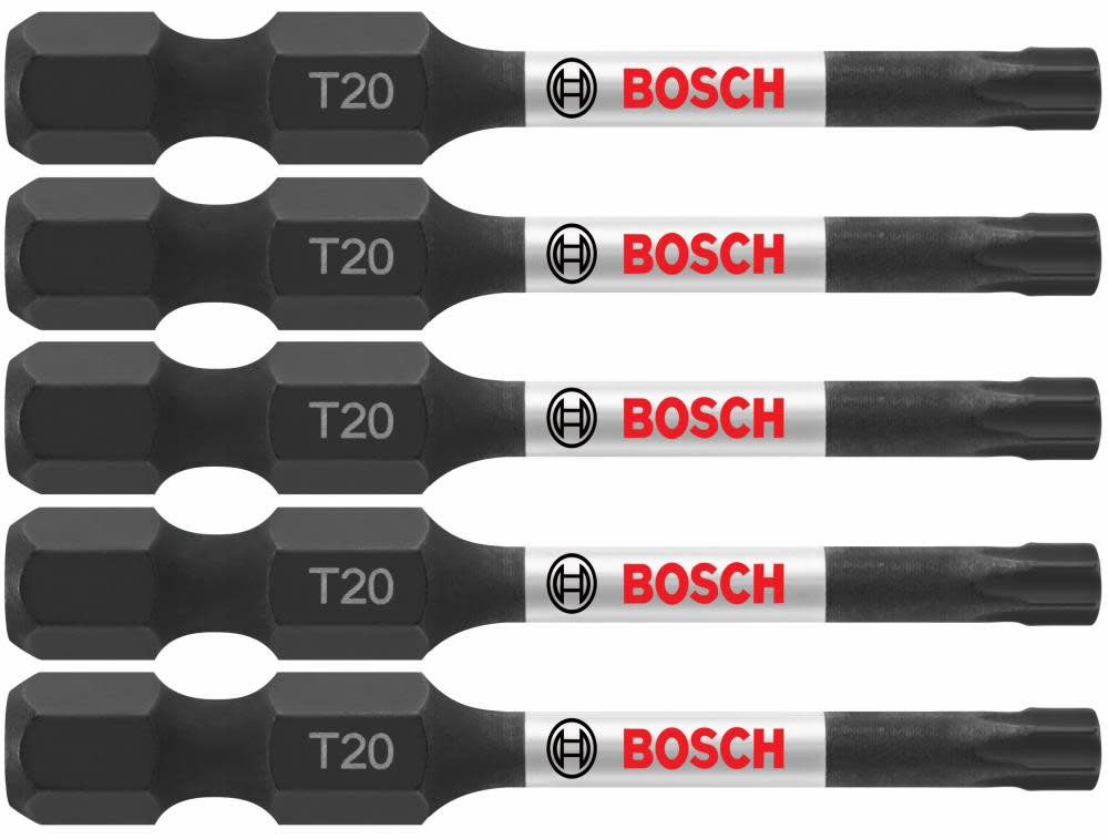 Bosch 5 pc. Impact Tough 2 In. Torx #20 Power Bits ITT20205 from Bosch