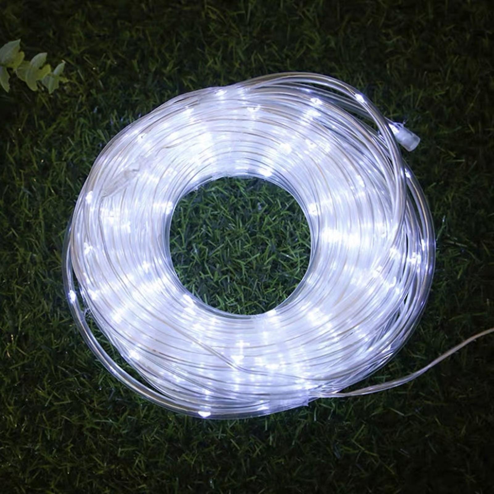 Leds Solar Rope Lights Outdoor 8 Modes Waterproof Tube Lamp With Touching Switch For Garden Yard Fence Walkway Festival Party