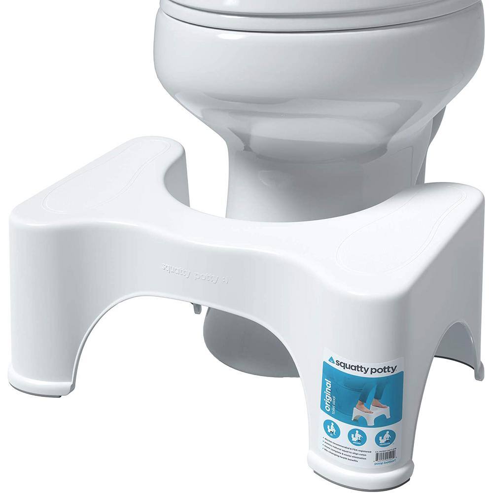 Squatty Potty 9 in. Ecco Plastic Toilet Stool in White sp-e-9