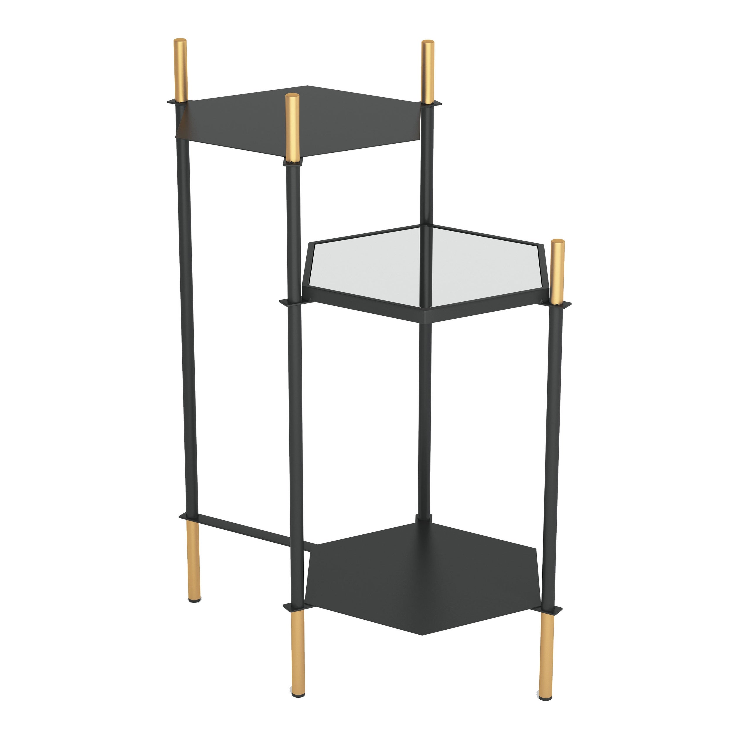 William Side Table Gold and Black