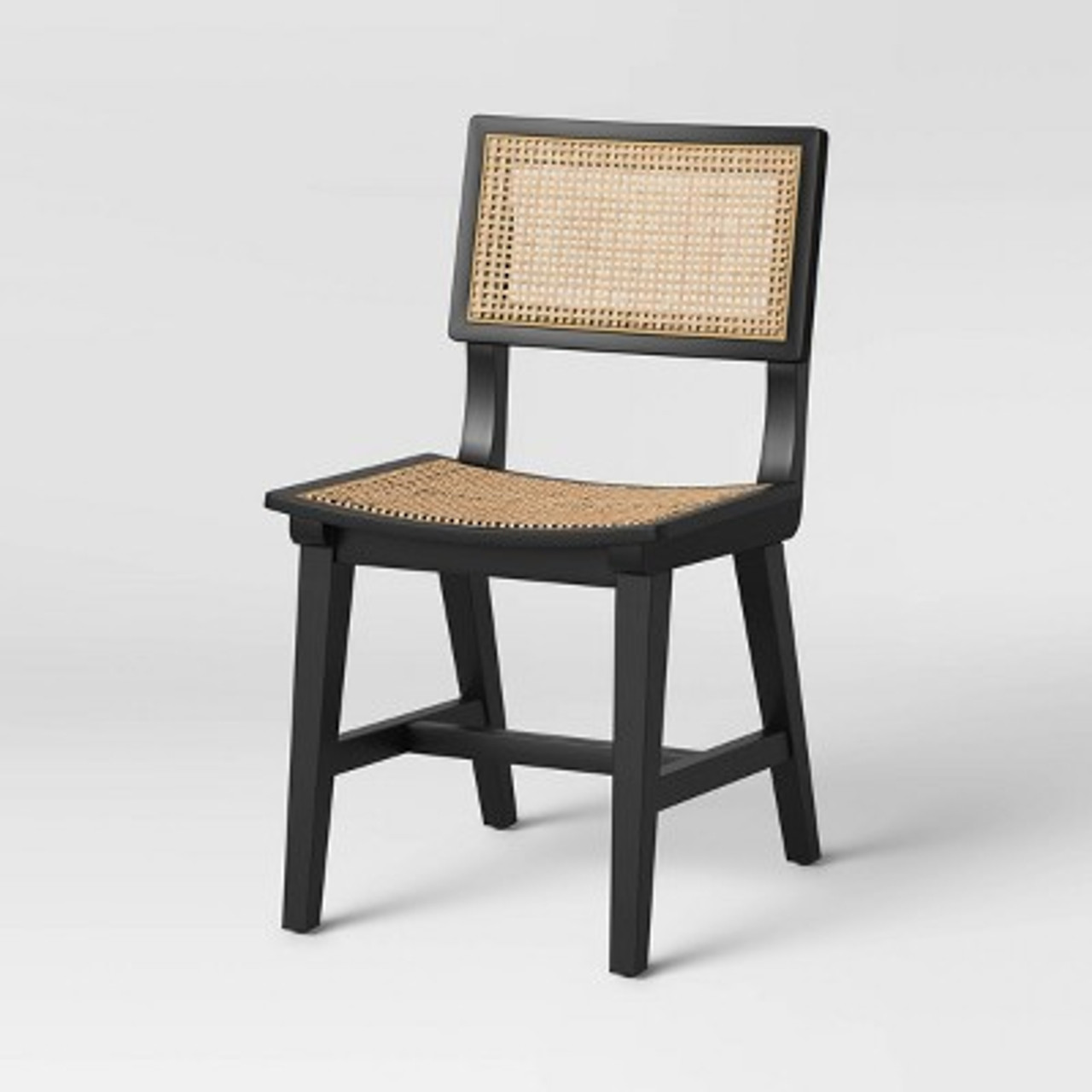 Tormod Backed Cane Dining Chair Black/Natural - Project 62