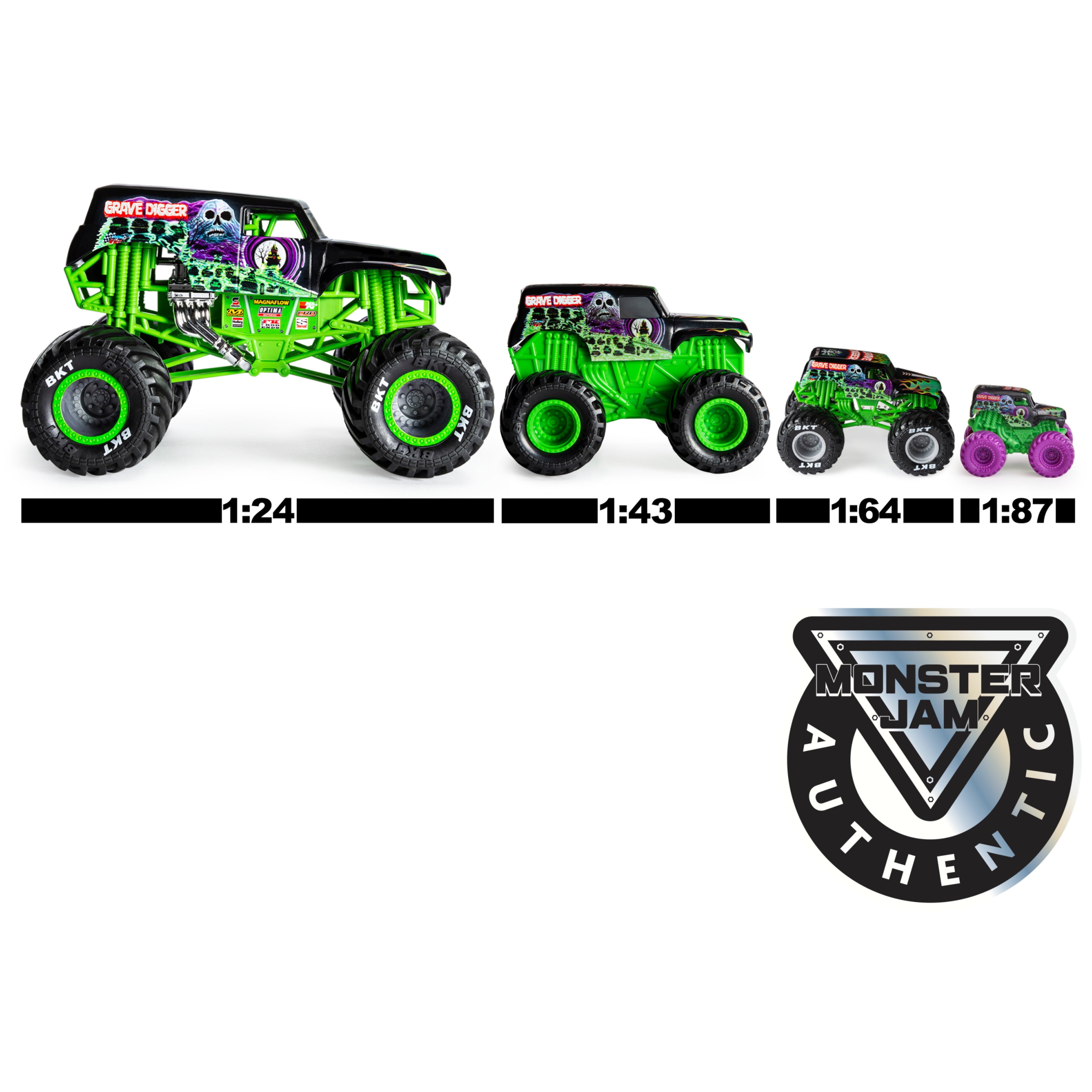 Monster Jam Monster Mutt Dalmatian Truck and Race Car (Walmart Exclusive)