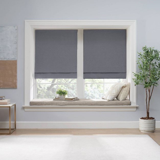 Dillan 100 Total Blackout Cordless Roman Blind And Shade Eclipse