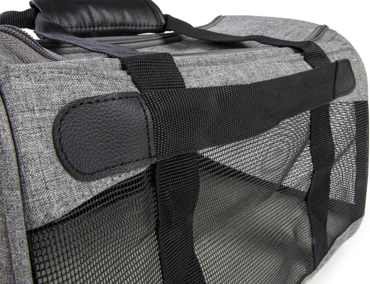 Sherpa  Element Airline Approved Dog and Cat Carrier， Medium， Gray