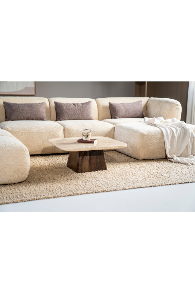 Travertine Top Coffee Table  Eleonora Travis   Transitional   Coffee Tables   by Oroa   Distinctive Furniture  Houzz