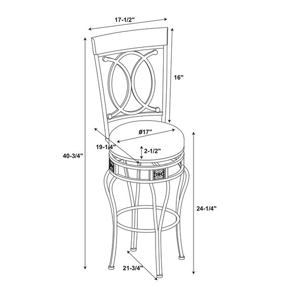 Linon Circle of Life Counter Stool with Brown PVC