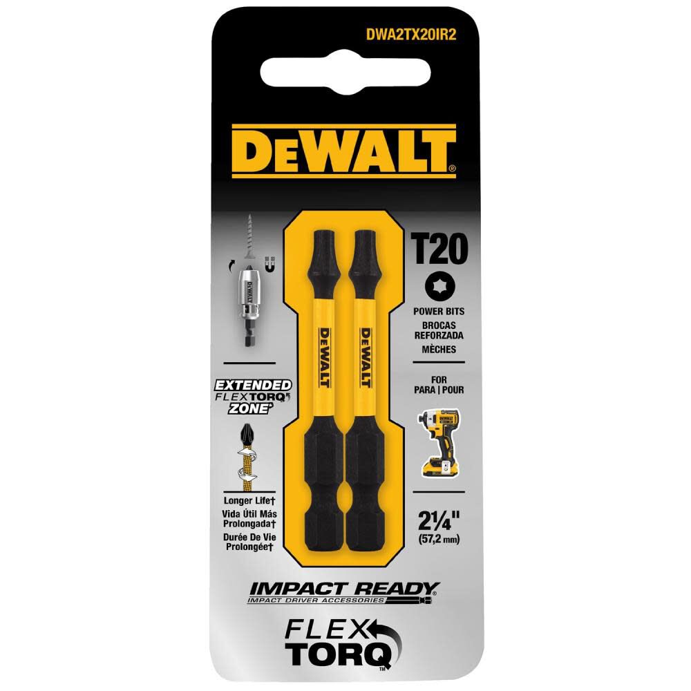 DEWALT 2-in Torx T20 Impact Ready 2 pk DWA2TX20IR2 from DEWALT