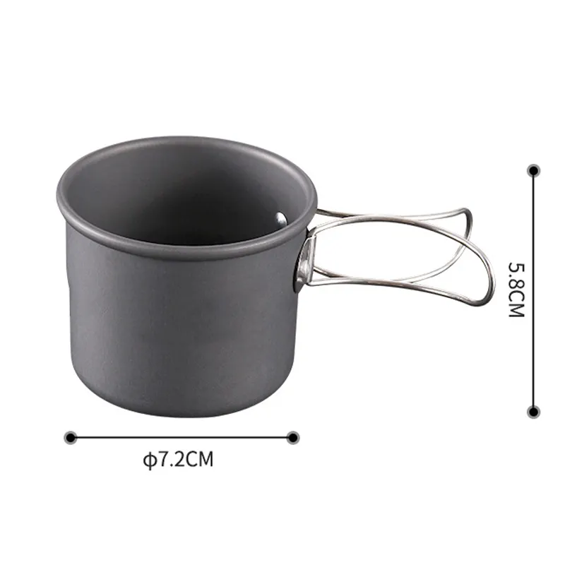 Multifunctional Outdoor folding aluminum camping mug portable  foldable for hiking