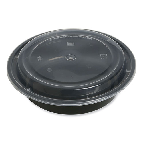 GEN Food Container | 24 oz， 7.28 x 7.28 x 1.96， Black