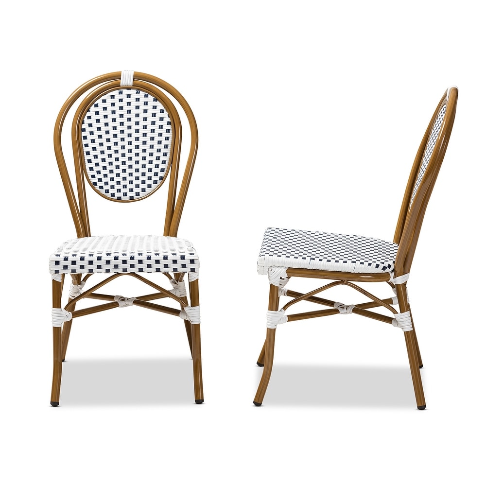 Indoor and Outdoor Stackable Dining Chair 2 Piece Set by Baxton Studio