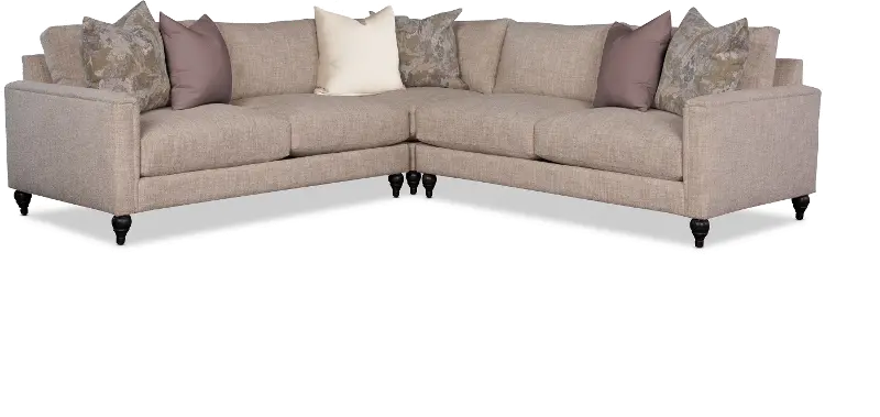 Noel Oatmeal Beige 3 Piece Sectional