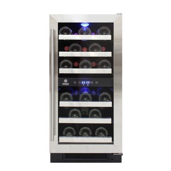 28-Bottle Dual-Zone Wine Cooler