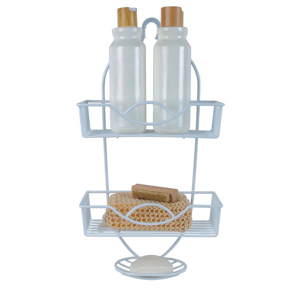 Bath Bliss Rainbow Style Design Shower Caddy 4010-WHT