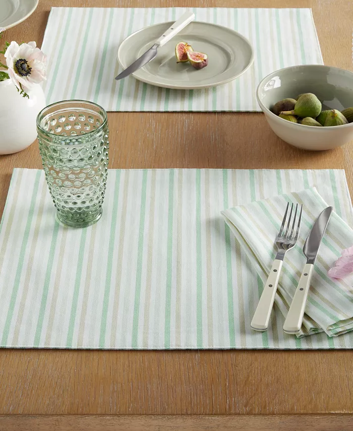 Martha Stewart Daisy Stripe Placemat Set of 4 13 x 17.5