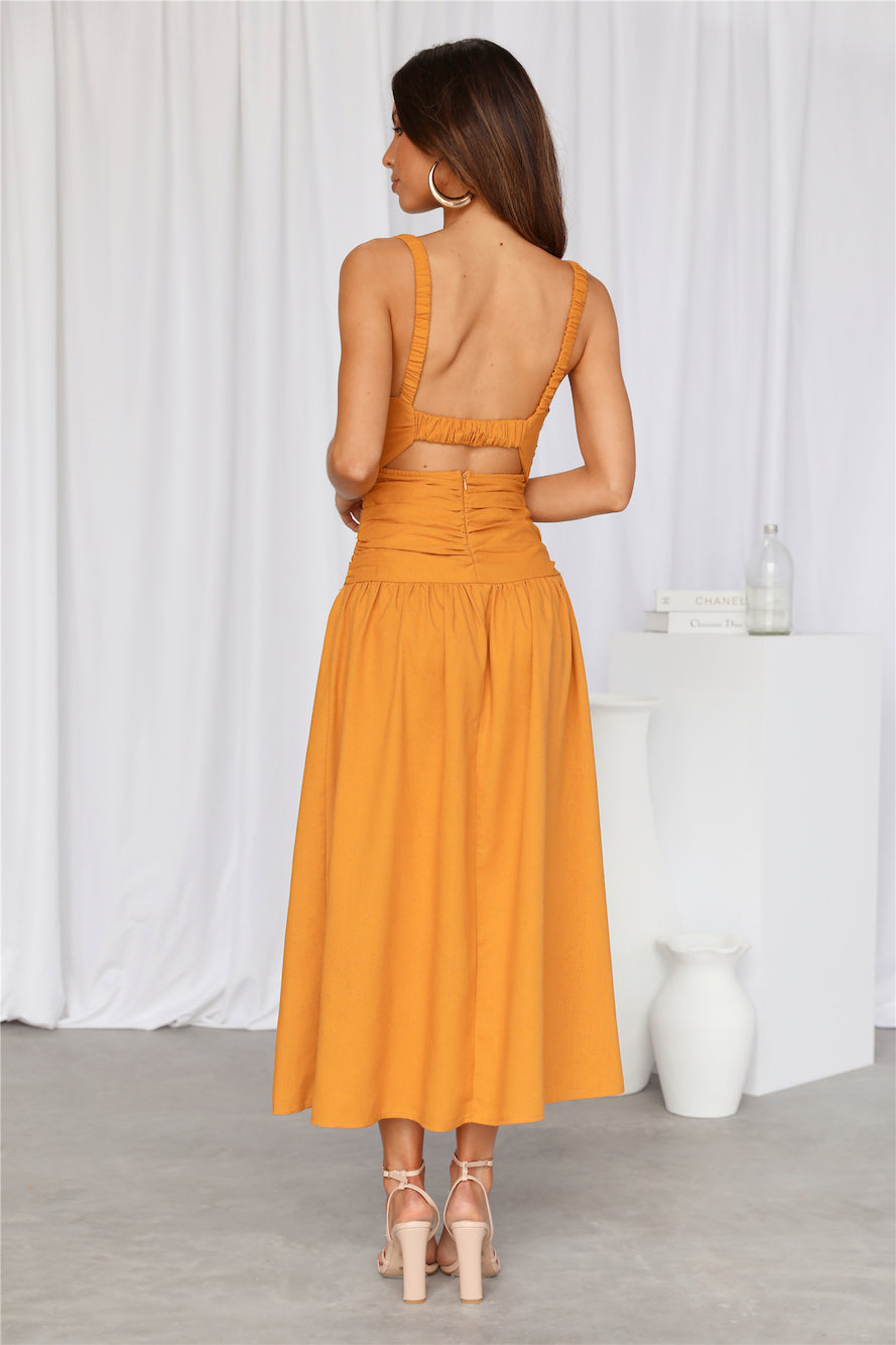 Azure Eyes Maxi Dress Orange