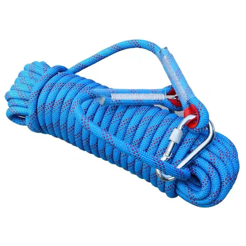 wholesale High Standard braided nylon rope Fire Rescue Parachute Safety Rope Static Climbing Rope