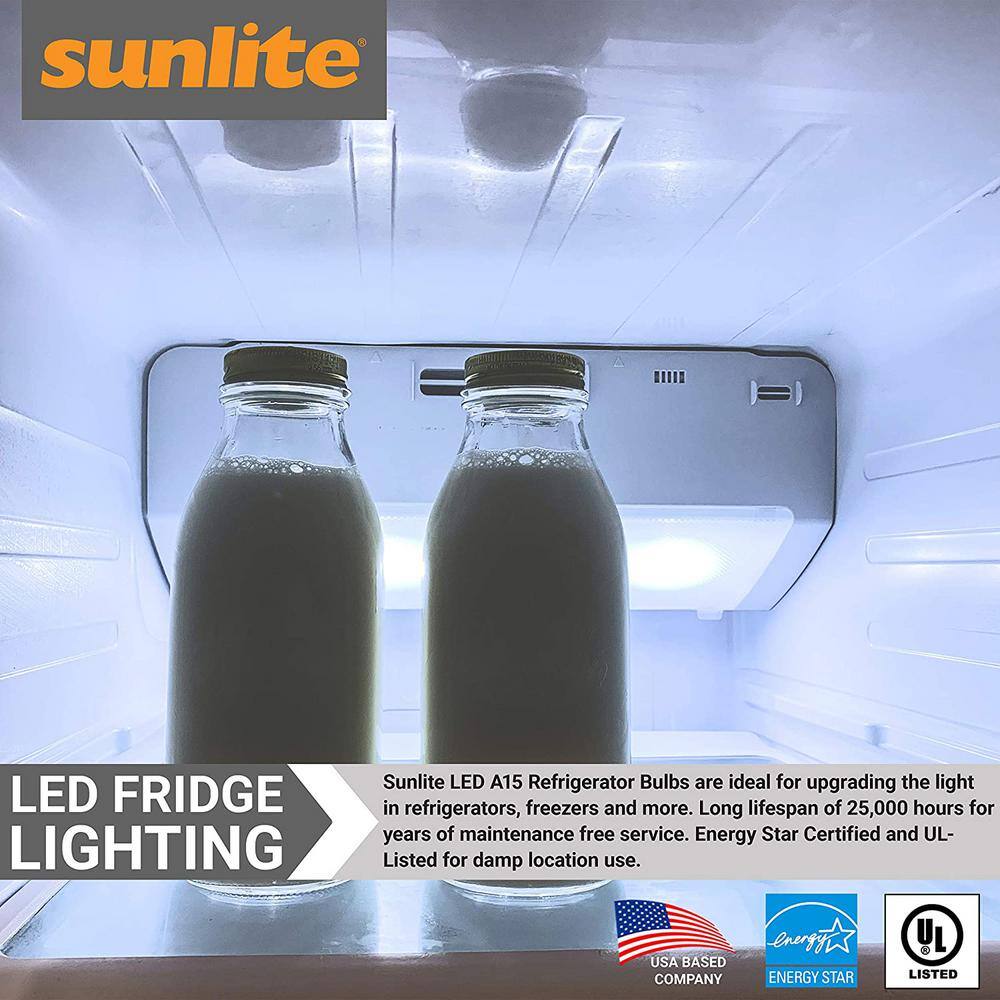 Sunlite 5.5 Watt A15 LED Dimmable ENERGY STAR Refrigerator Appliance Light Bulb in Daylight 5000K (6-Pack) HD03013-6