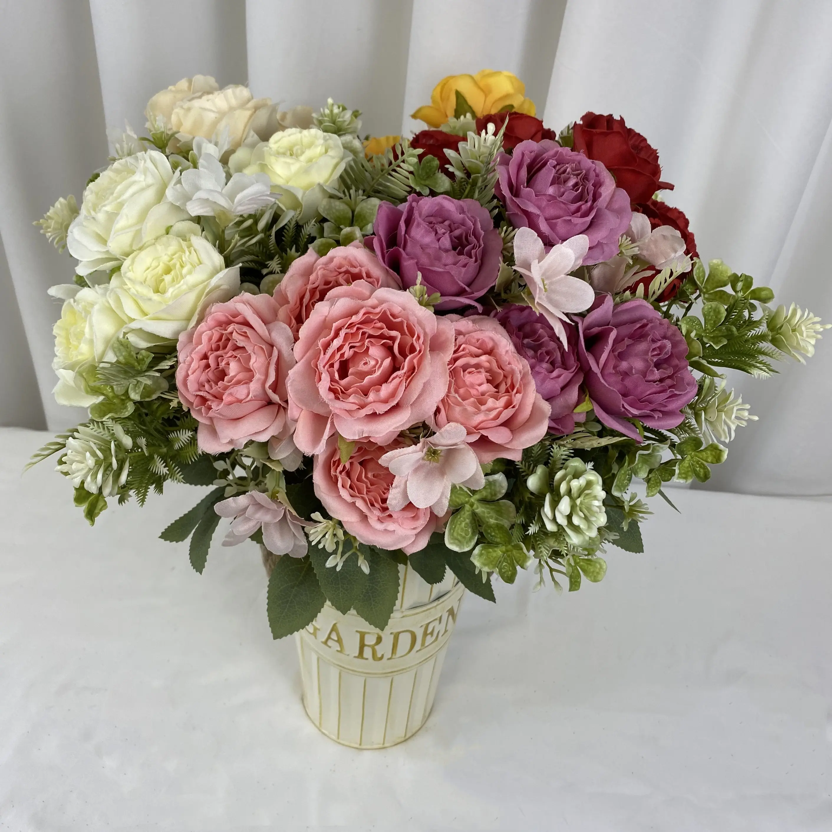 garden supplies Modern Wedding Supplies Large Decorative Artificial Flower 7 heads rose Bouquet Wedding Flower Party