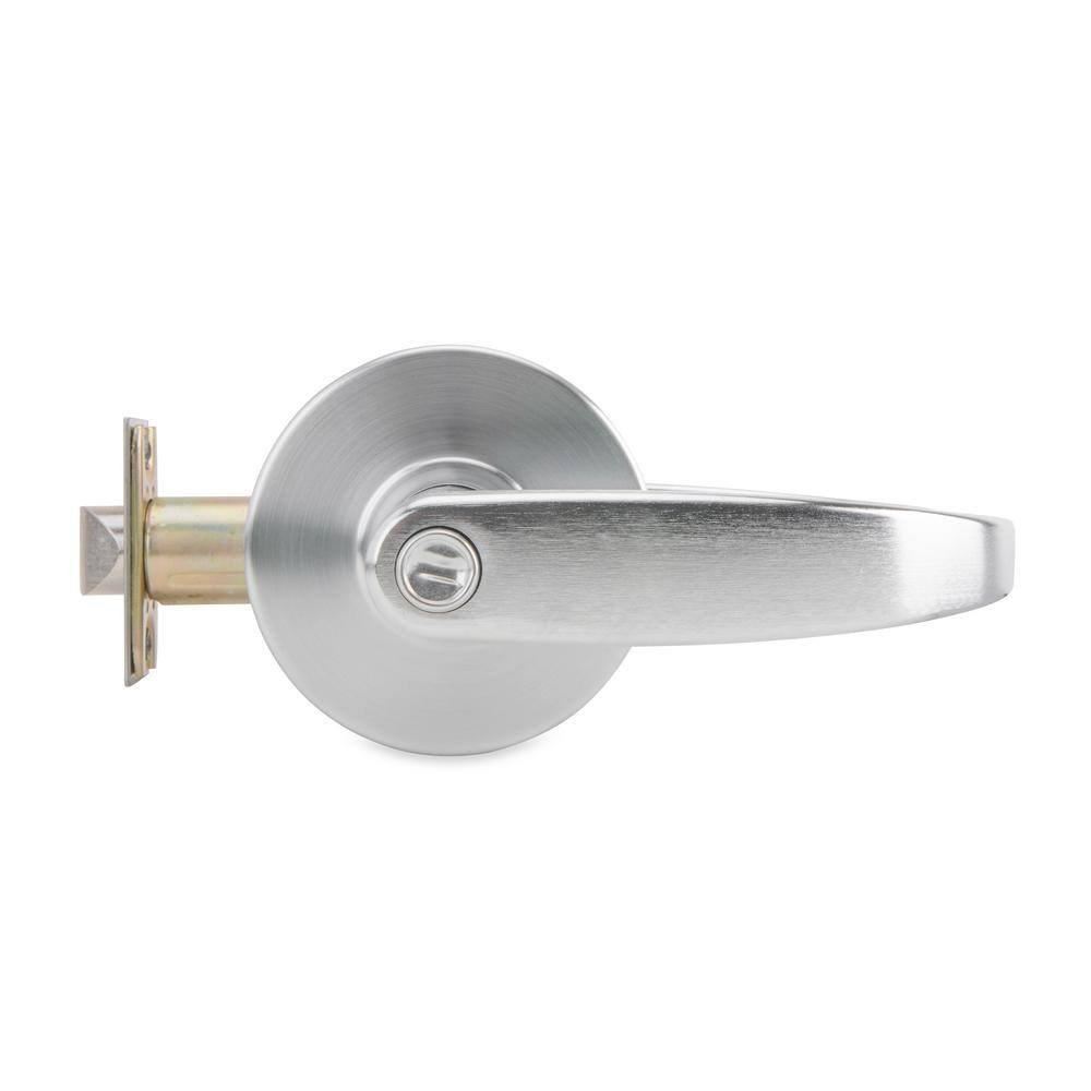 Global Door Controls Pisa Series Standard Duty Brushed Chrome Grade 2 Commercial Cylindrical Privacy Door Handle with Lock and Clutch GAL-1140P-626