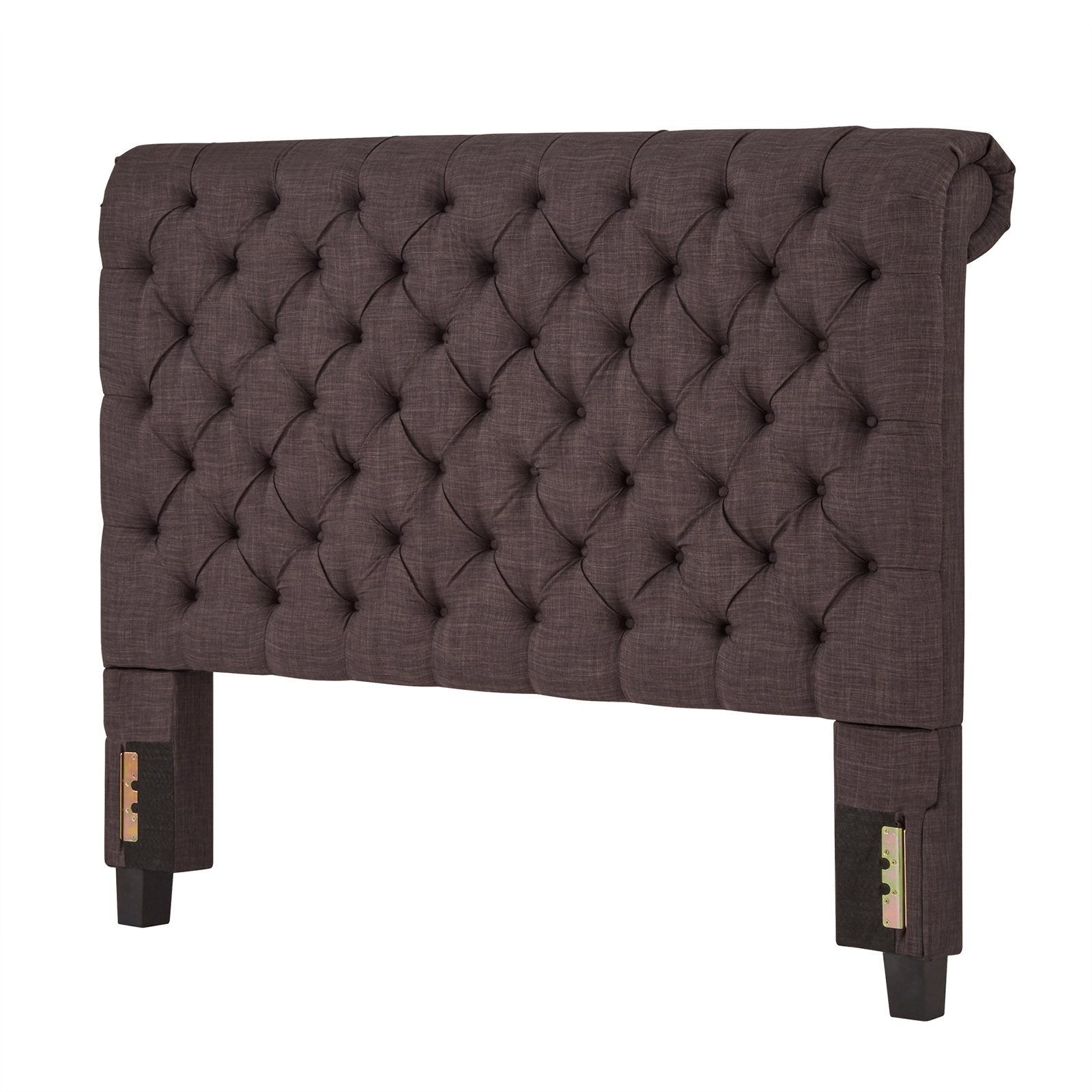 Weston Home Ellesmere Tufted Upholstered Sleigh Bed