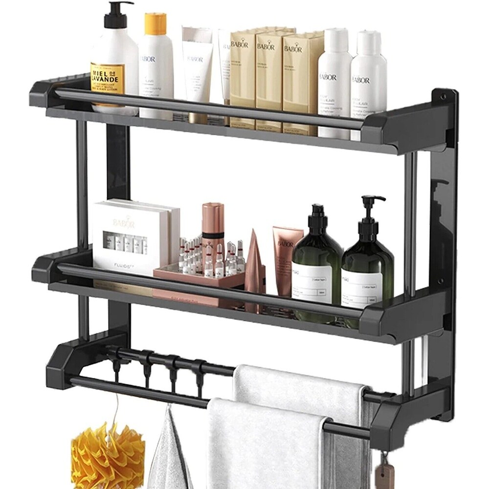 Rustproof 2 Layer Triangular Corner Shower Caddy Shelf