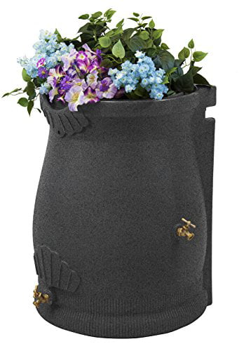 Good Ideas Rain Wizard Urn 50 Gallon Rain Barrel - Dark Granite