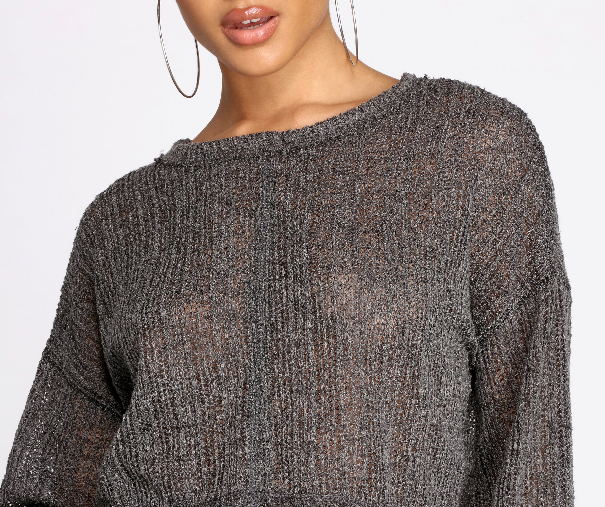 Relaxin' & Loungin' Knit Cropped Top