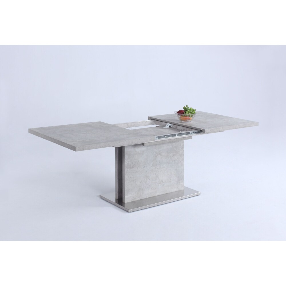 Somette Kalie Grey Extendable Dining Set with Nook