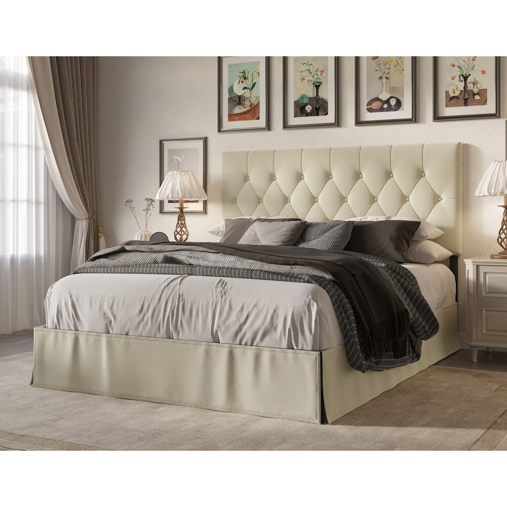 Zachary Tufted Upholstered Platform Bed