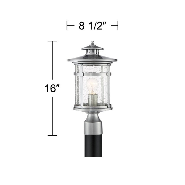 Clear Seedy Glass Lantern For Exterior Garden Yard Patio Driveway