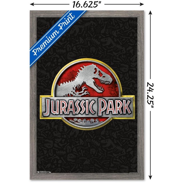 Trends International Jurassic Park Logo Framed Wall Poster Prints