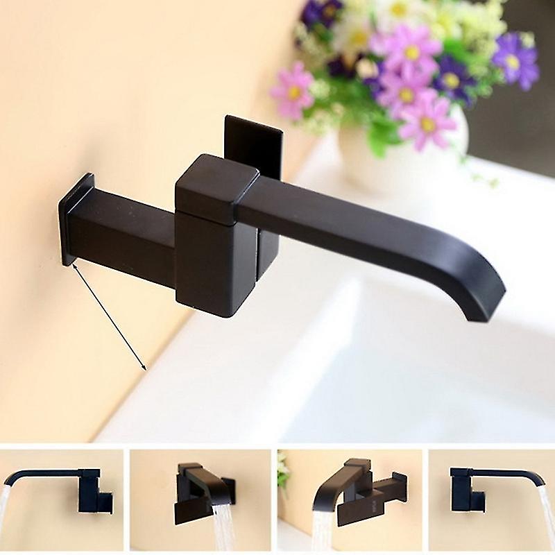 Bathroom Basin Faucet Wall Mounted Cold Water Faucet Bathtub Waterfall Spout Vessel Sink Faucet Mop