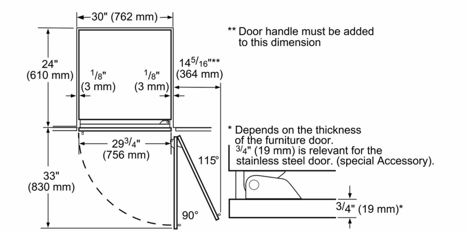 Bosch B30IR905SP Benchmark® Built-In Fridge 30'' B30Ir905Sp