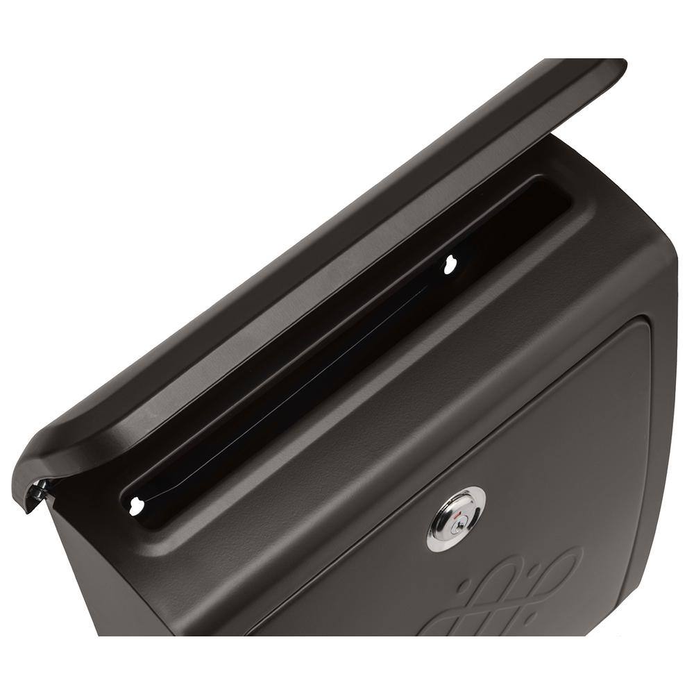 Architectural Mailboxes Bordeaux Rubbed Bronze Medium Steel Locking Wall Mount Mailbox 2697RZ-10