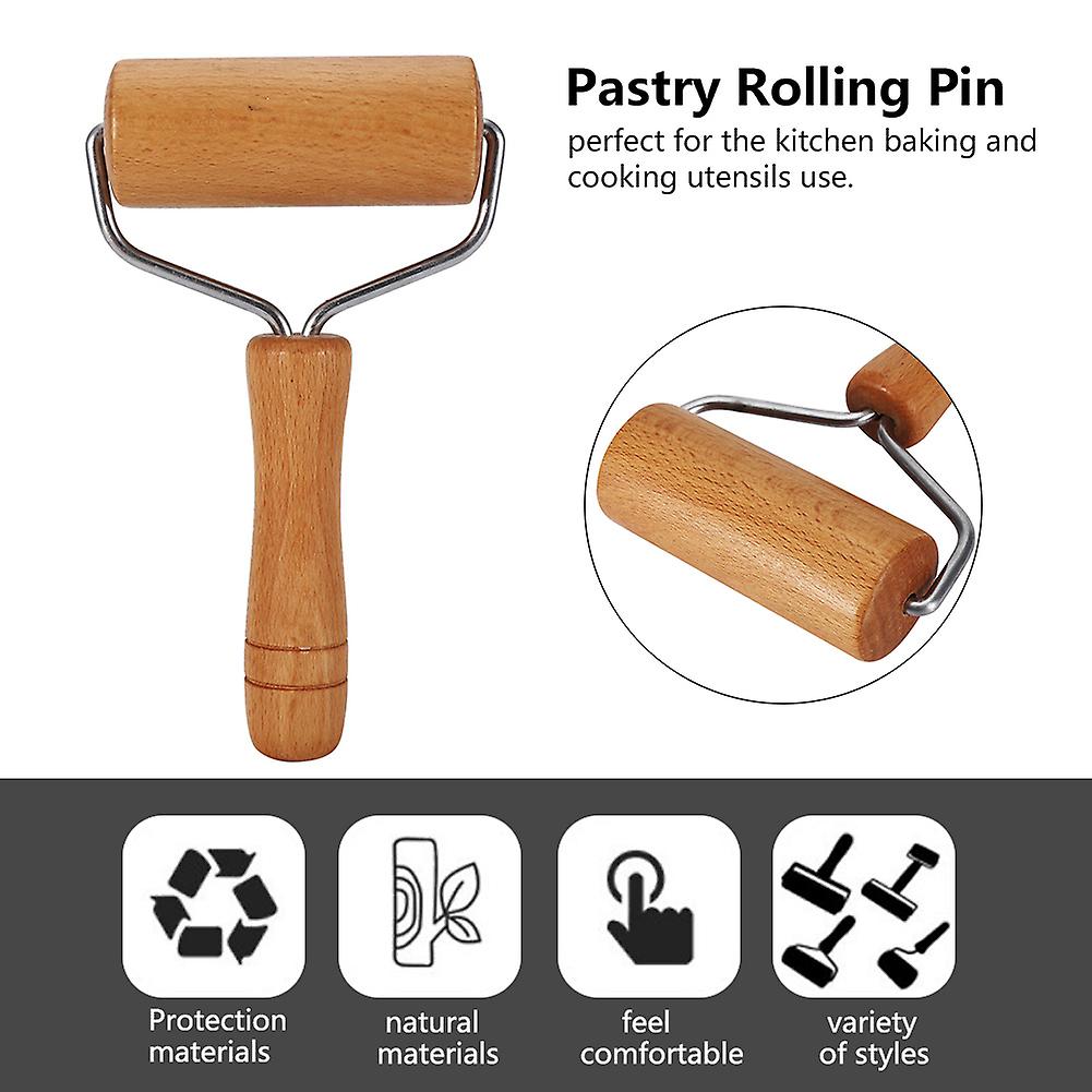 Rolling Pin Pastry And Pizza Baker Roller Wooden Baking Kitchen Utensils