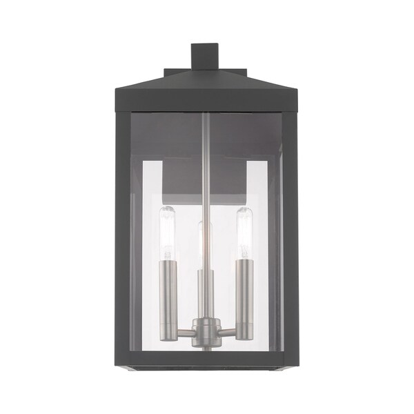 Livex Lighting Nyack 3-Light Outdoor Wall Lantern - 8.25