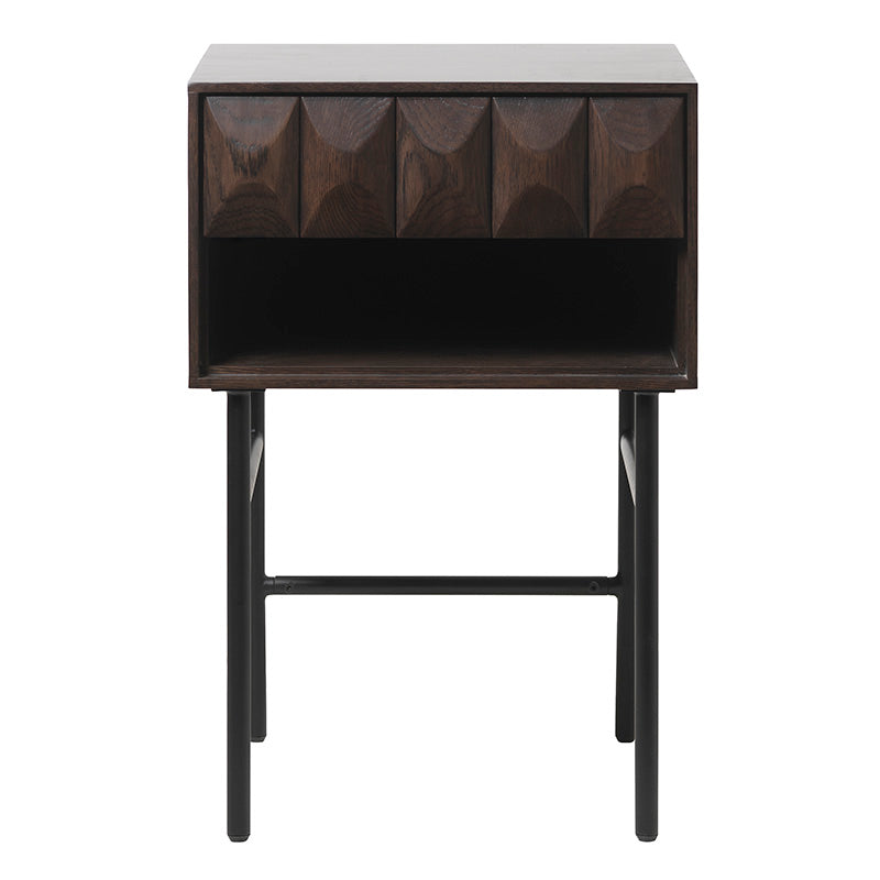 LATINA Side Table - Dark Brown / Black